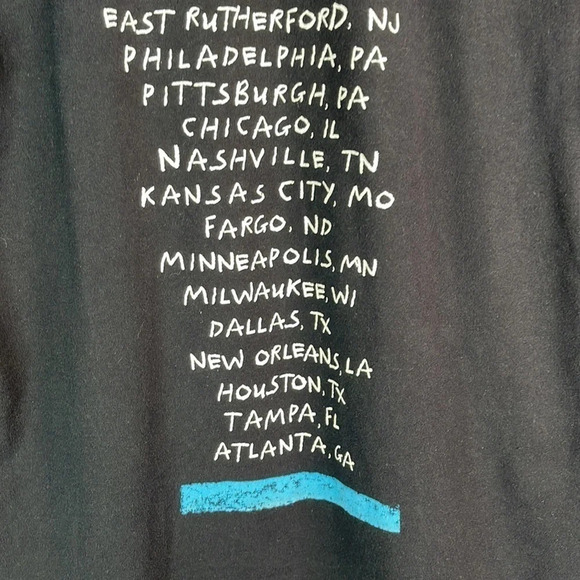 ED SHEERAN Divide World Tour Concert T-Shirt Black North America Cities Dates M - Picture 8 of 12